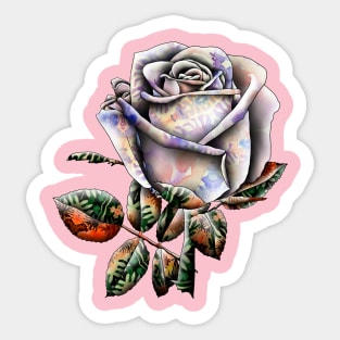 Watercolor Rose Sticker